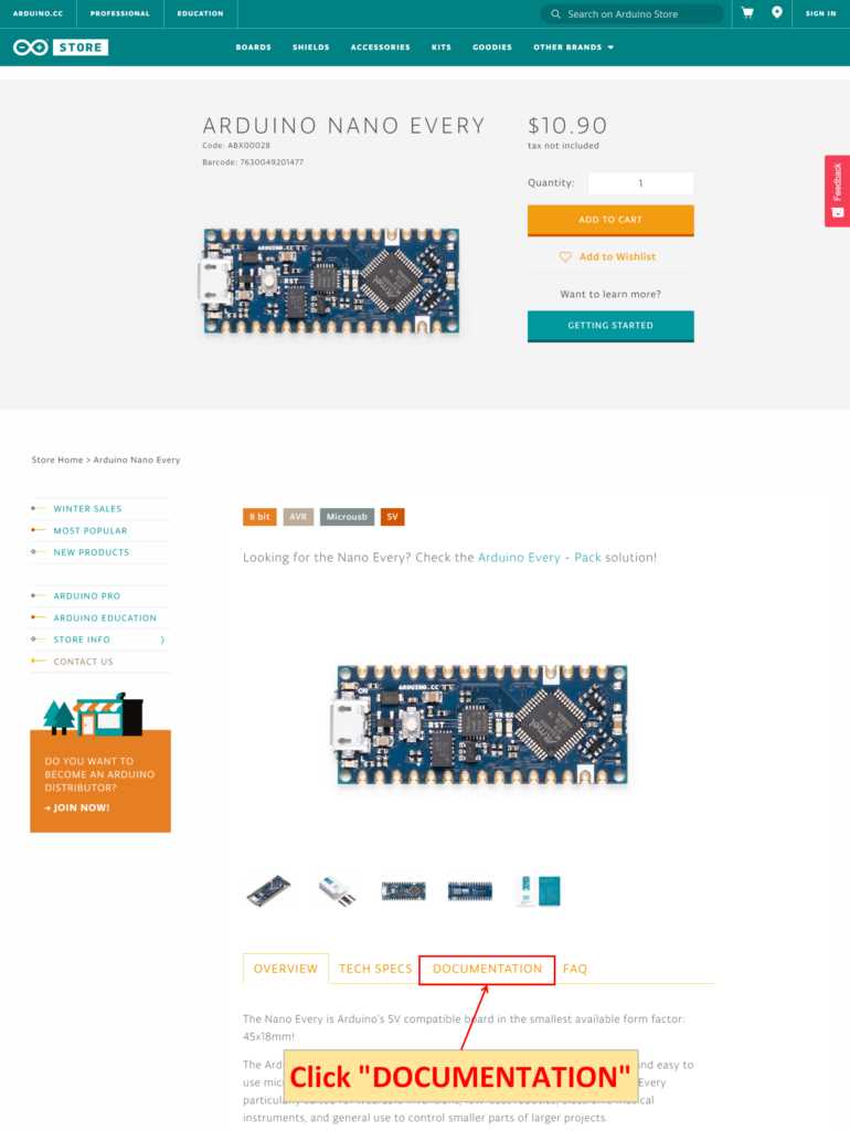 Complete Arduino Nano Every Pinout PDF Guide