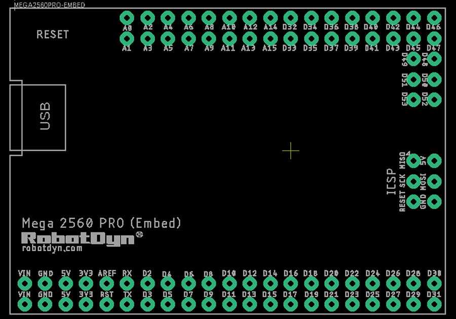 Arduino Mega 2560 Pro Pinout Guide And Schematics